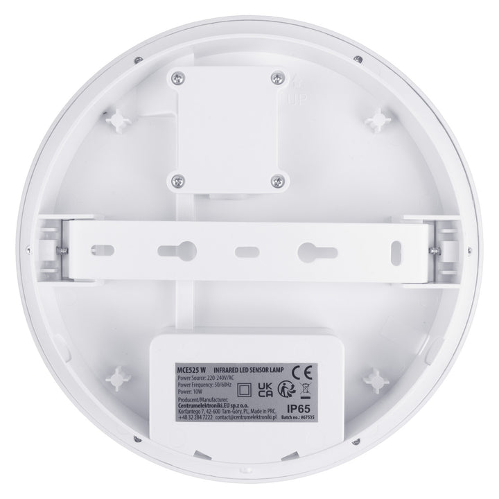 LED-lampa med rörelsesensor Maclean, PIR-sensor, vit, 10 W, IP65, 1000 lm, neutral färg, MCE525 W