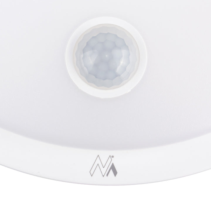 LED-lampa med rörelsesensor Maclean, PIR-sensor, vit, 10 W, IP65, 1000 lm, neutral färg, MCE525 W