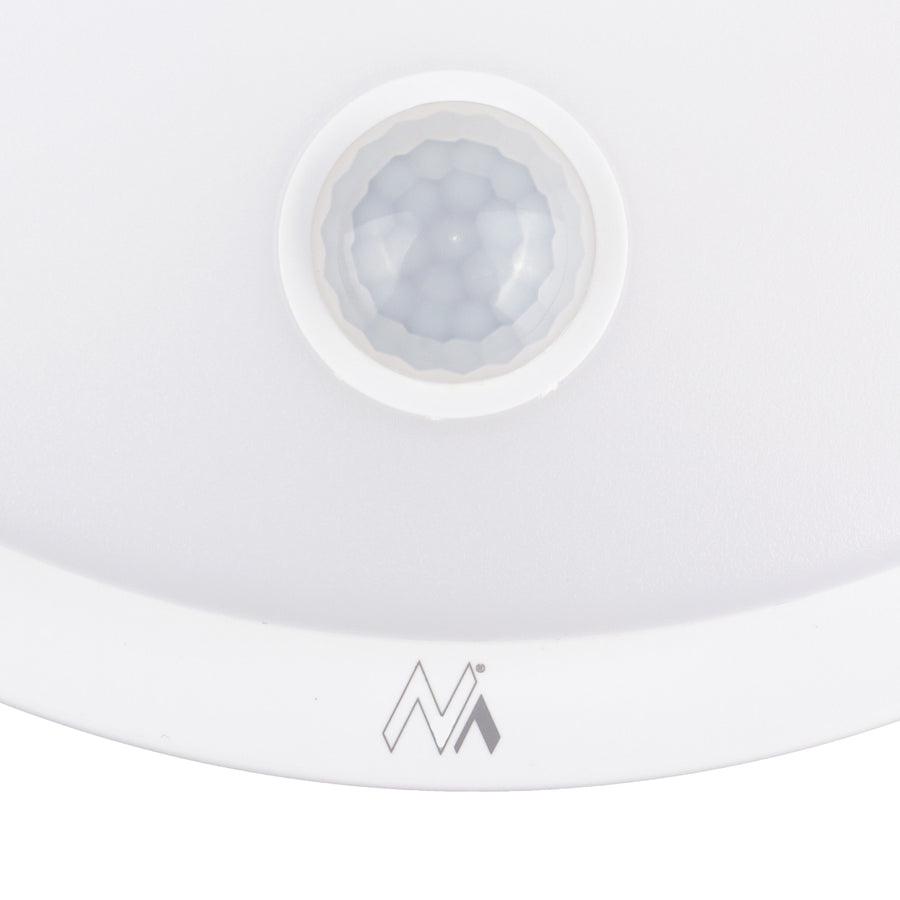 LED-lampa med rörelsesensor Maclean, PIR-sensor, vit, 10 W, IP65, 1000 lm, neutral färg, MCE525 W