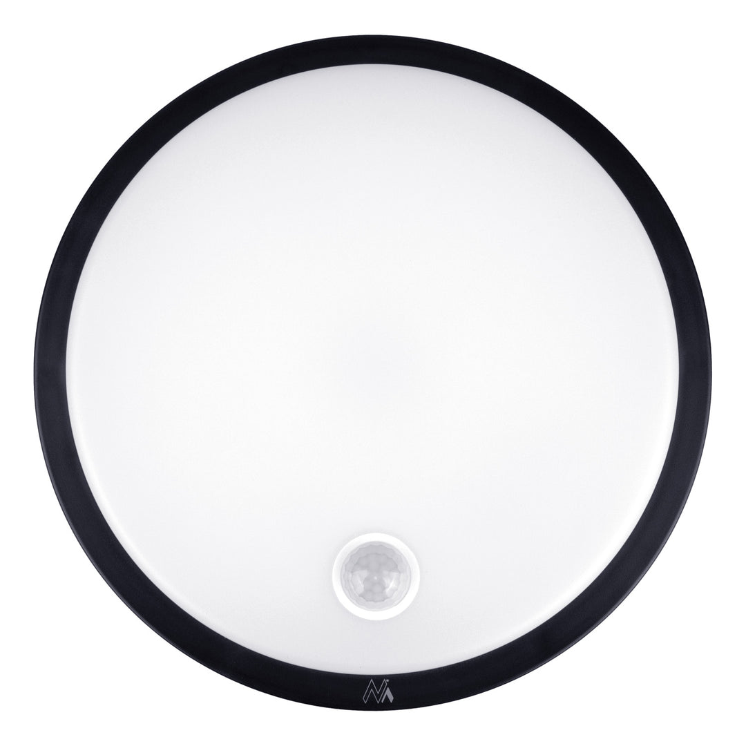 LED-lampa med rörelsesensor Maclean, PIR-sensor, svart, 10 W, IP65, 1000 lm, neutral färg, MCE525 B
