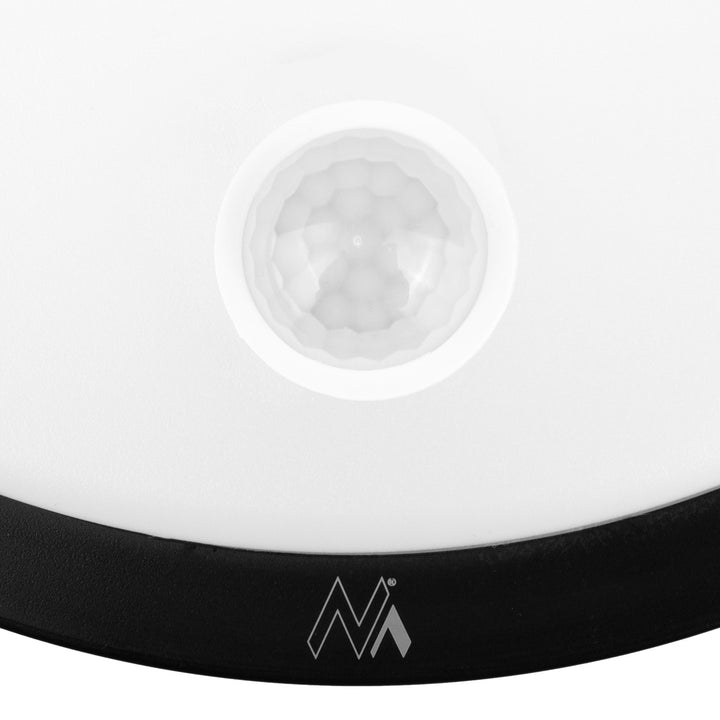 LED-lampa med rörelsesensor Maclean, PIR-sensor, svart, 10 W, IP65, 1000 lm, neutral färg, MCE525 B
