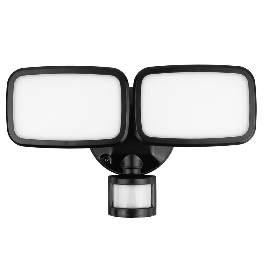 Maclean LED-vägglampa, med PIR-sensor, 20 W, 1500 lm, IP65, neutralvit 4000 K, svart, MCE524 B