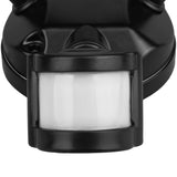 Maclean LED-vägglampa, med PIR-sensor, 20 W, 1500 lm, IP65, neutralvit 4000 K, svart, MCE524 B