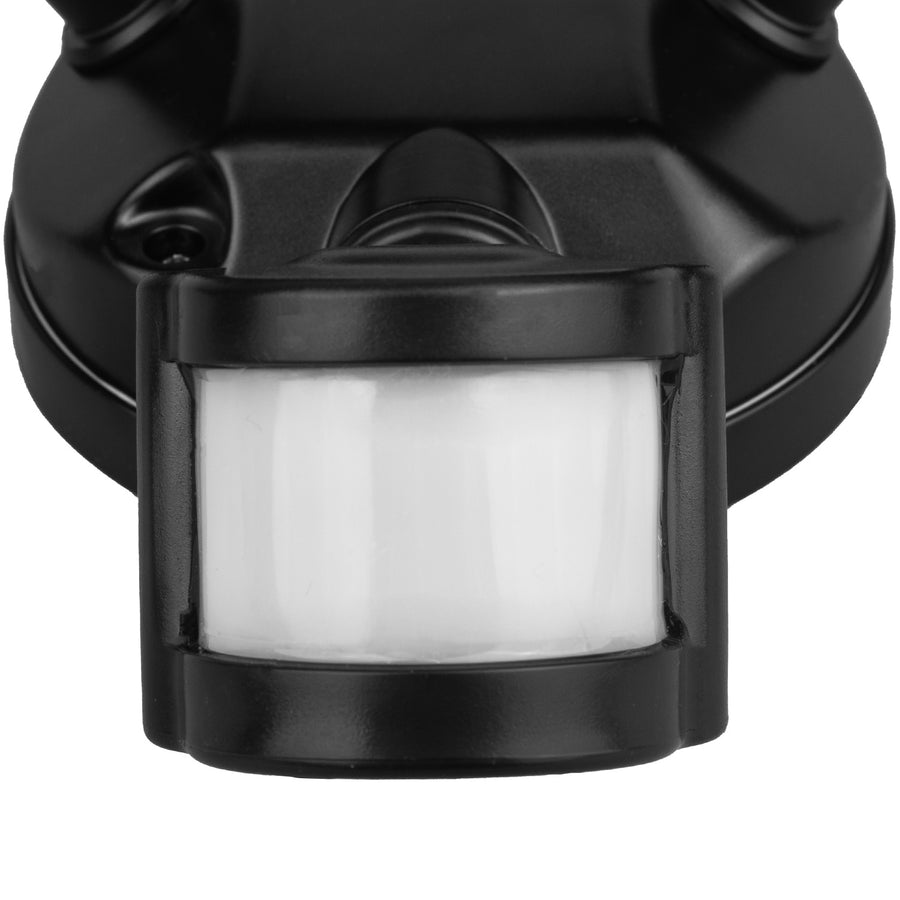 Maclean LED-vägglampa, med PIR-sensor, 20 W, 1500 lm, IP65, neutralvit 4000 K, svart, MCE524 B
