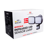 Maclean LED-vägglampa, med PIR-sensor, 20 W, 1500 lm, IP65, neutralvit 4000 K, svart, MCE524 B