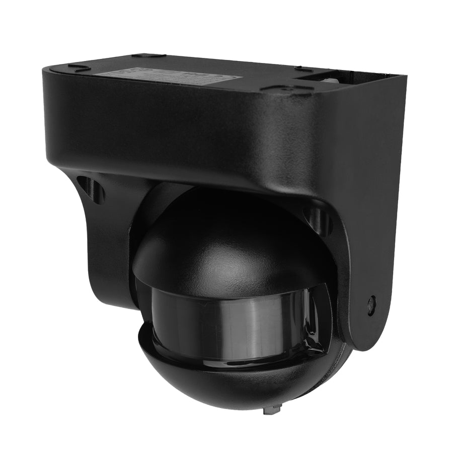 PIR-rörelsesensor Maclean, infraröd, IP44, svart med svart skärm, räckvidd 12 m, max. belastning 300/1200 W, MCE358 B/B