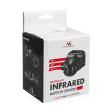 PIR-rörelsesensor Maclean, infraröd, IP44, svart med svart skärm, räckvidd 12 m, max. belastning 300/1200 W, MCE358 B/B