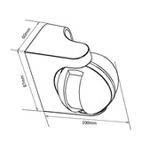 PIR-rörelsesensor Maclean, infraröd, IP44, svart med svart skärm, räckvidd 12 m, max. belastning 300/1200 W, MCE358 B/B