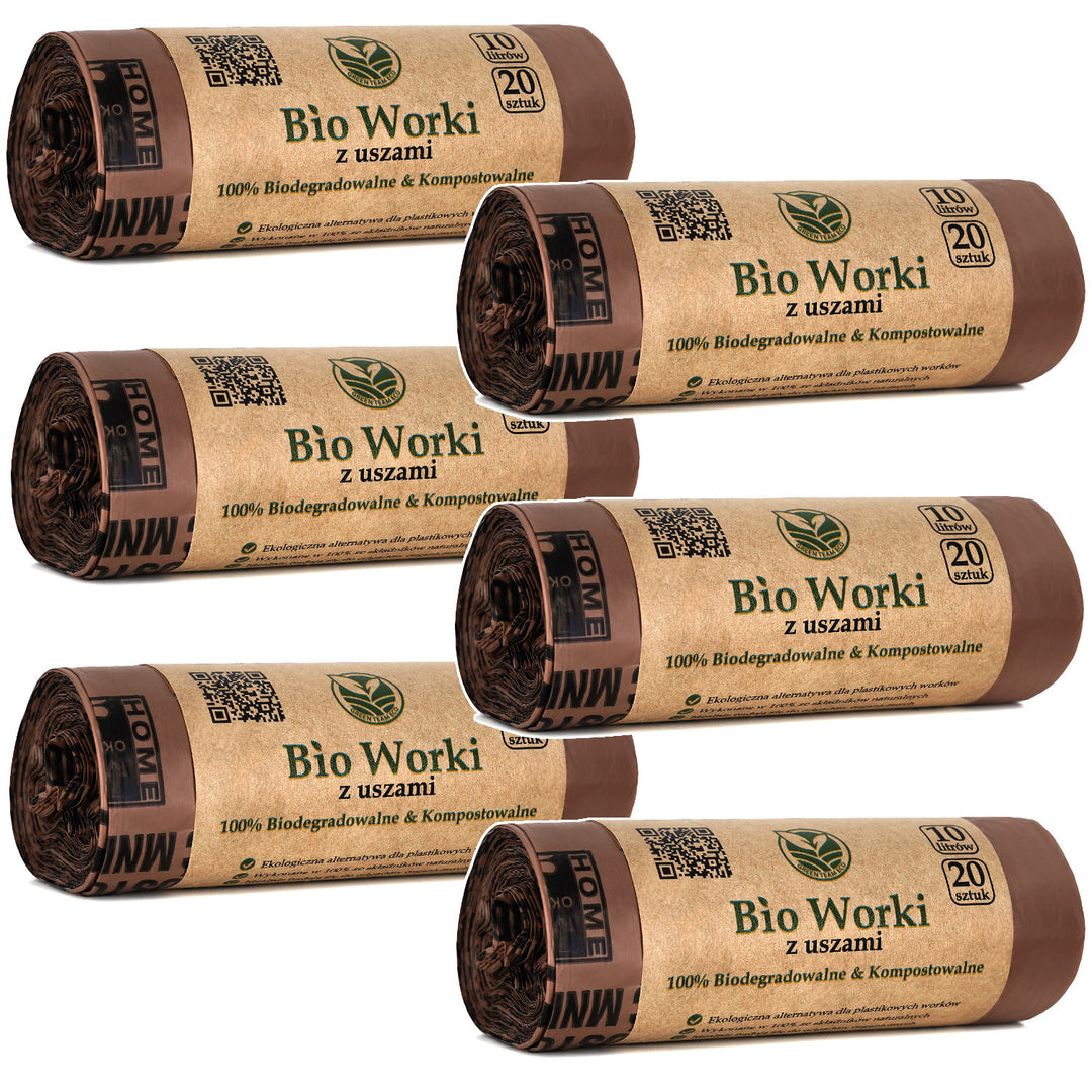 BIO komposterbara påsar 10 liter 6x20 stycken