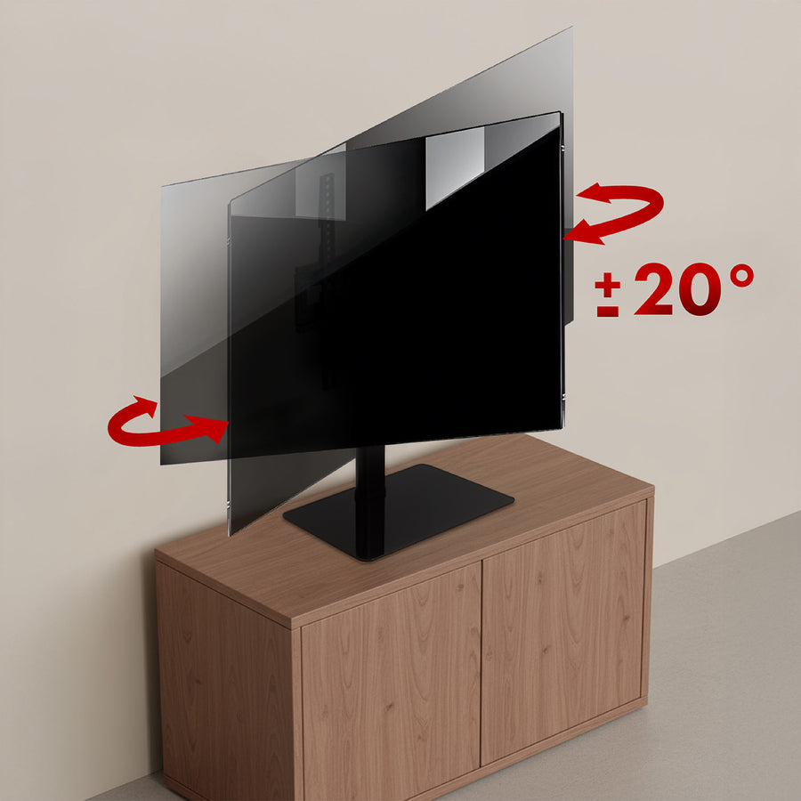 Universal TV-stativ Maclean, för RTV-skåp, stativ, max. 35 kg, rotation 20 grader, för TV 32-55", MC-132