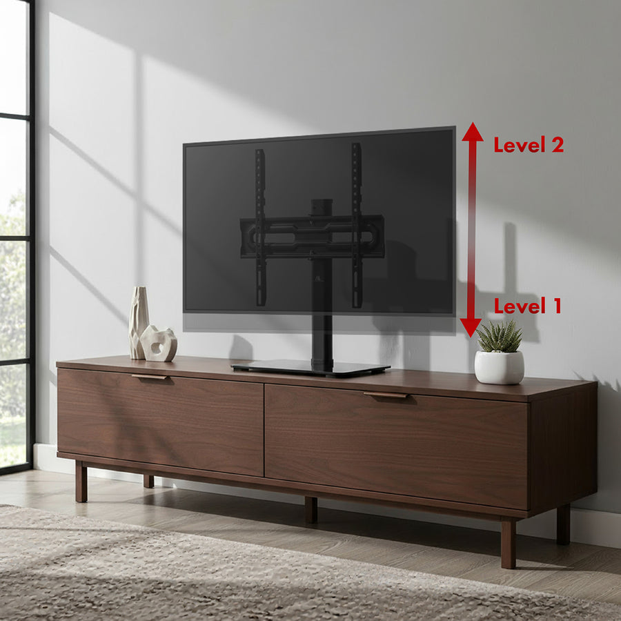 Universal TV-stativ Maclean, för RTV-skåp, stativ, max. 35 kg, rotation 20 grader, för TV 32-55", MC-132
