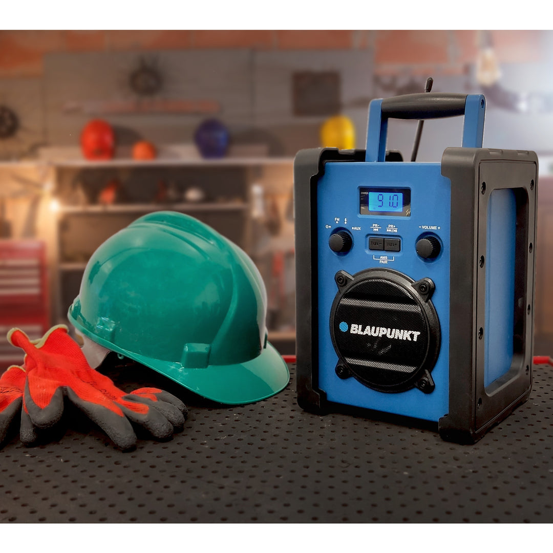 Blaupunkt bärbar radio, Bluetooth, AUX, LCD-display, PP30 Jobsite