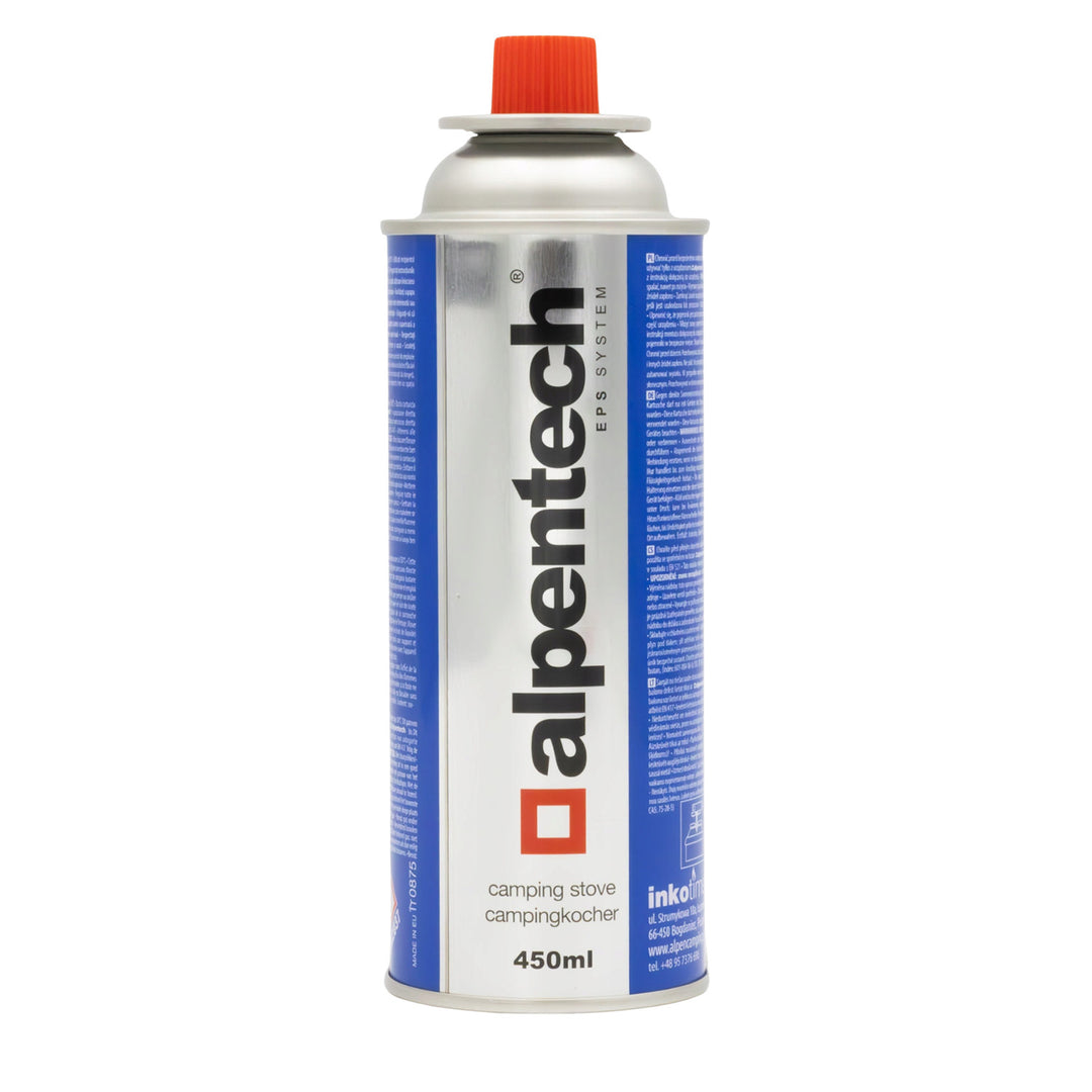 Alpentech gaspatron 433 ml, uppfyller standarden EN417, isobutan, EPS-system, IK301