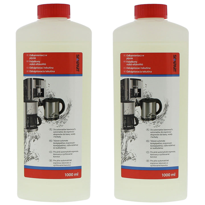 Avkalkningsmedel för kaffemaskiner, vattenkokare, 1 liter, universal, Scanpart, 2 st