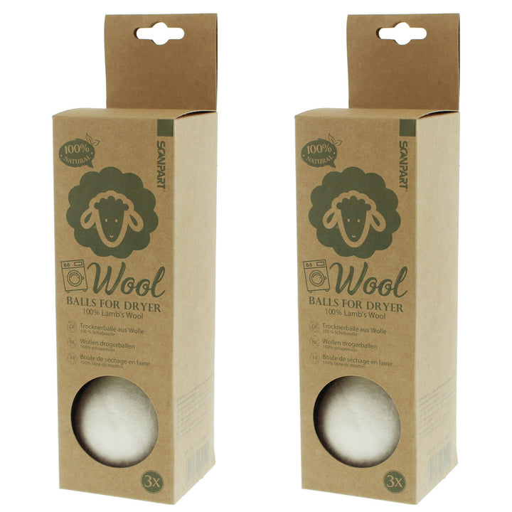 Torkbollar av ull, mjukgörande, 3-pack, Scanpart, 2-pack