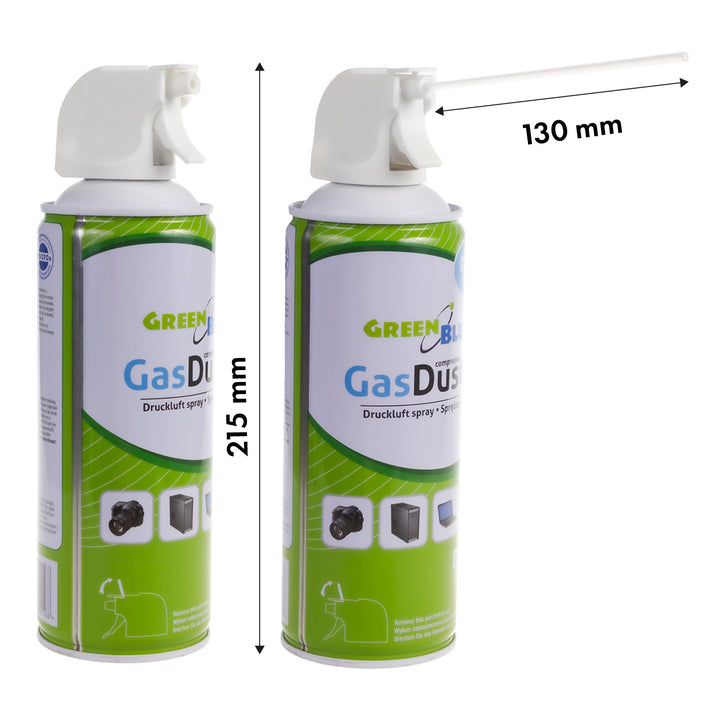 Tryckluft GreenBlue GB400 400ml pistolförstoftare - pistolspray, 4 st