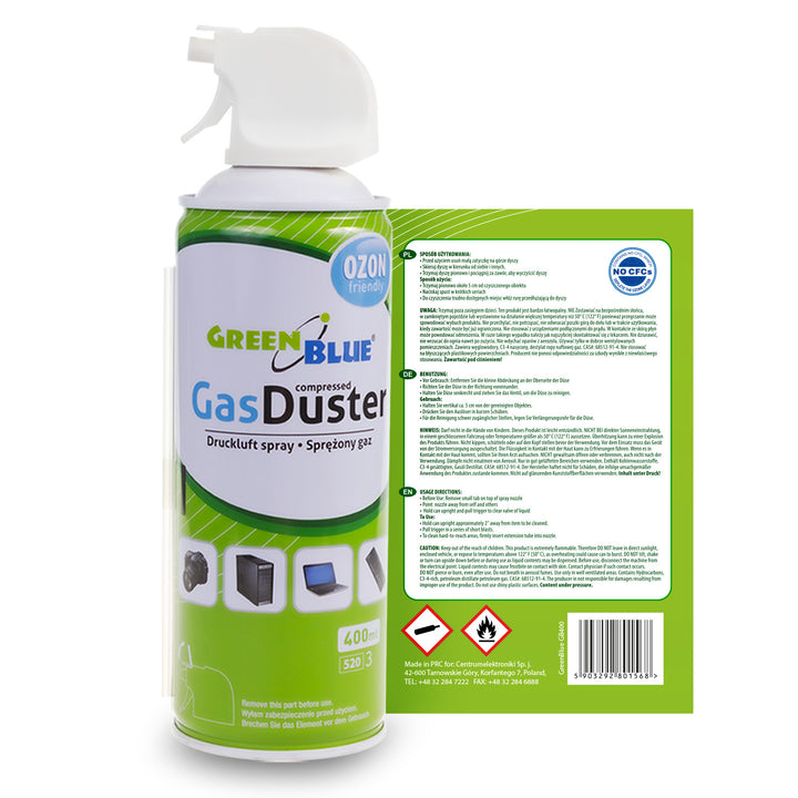 GreenBlue GB400 tryckluft 400ml pistolförstoftare - pistolspray, 48 enheter