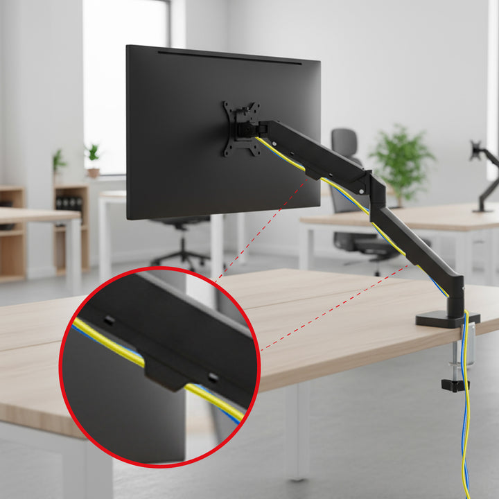 Maclean monitorfäste, gasfjäder, 17"-32", 2-10kg, svart, MC-133