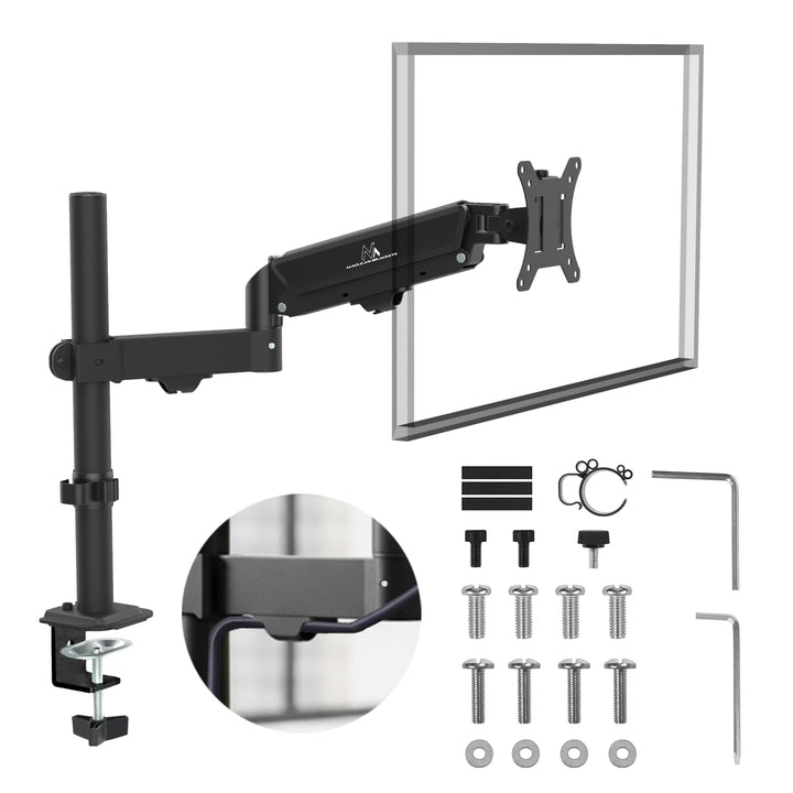 Maclean monitorfäste, gasfjäder, 17"-32", 2-10kg, svart, MC-135