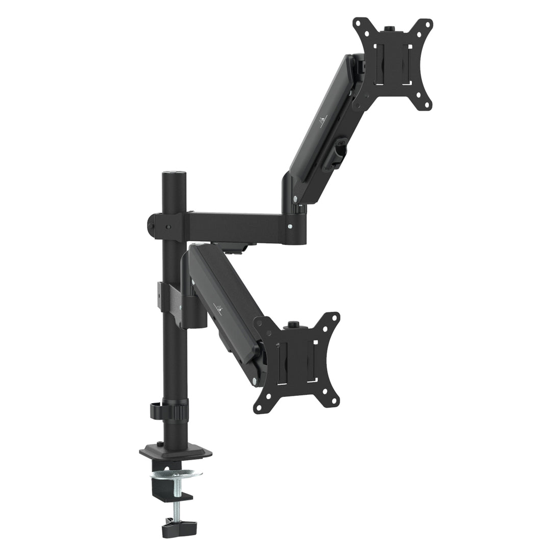 Fäste för 2 Maclean-skärmar, gasfjäder, 17"-32", 2-10 kg, svart, MC-136
