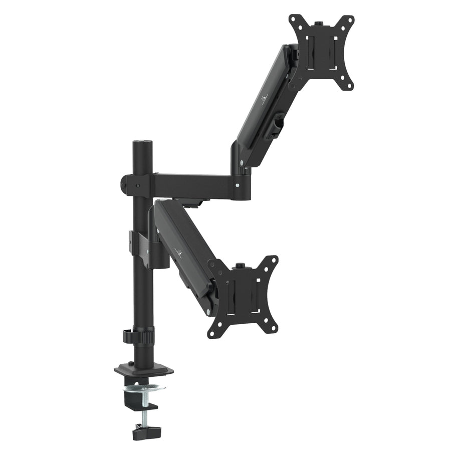 Fäste för 2 Maclean-skärmar, gasfjäder, 17"-32", 2-10 kg, svart, MC-136