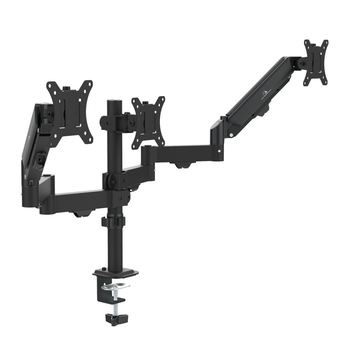 Fäste för 3 Maclean-skärmar, gasfjäder, 17"-27", 2-8 kg, svart, MC-137