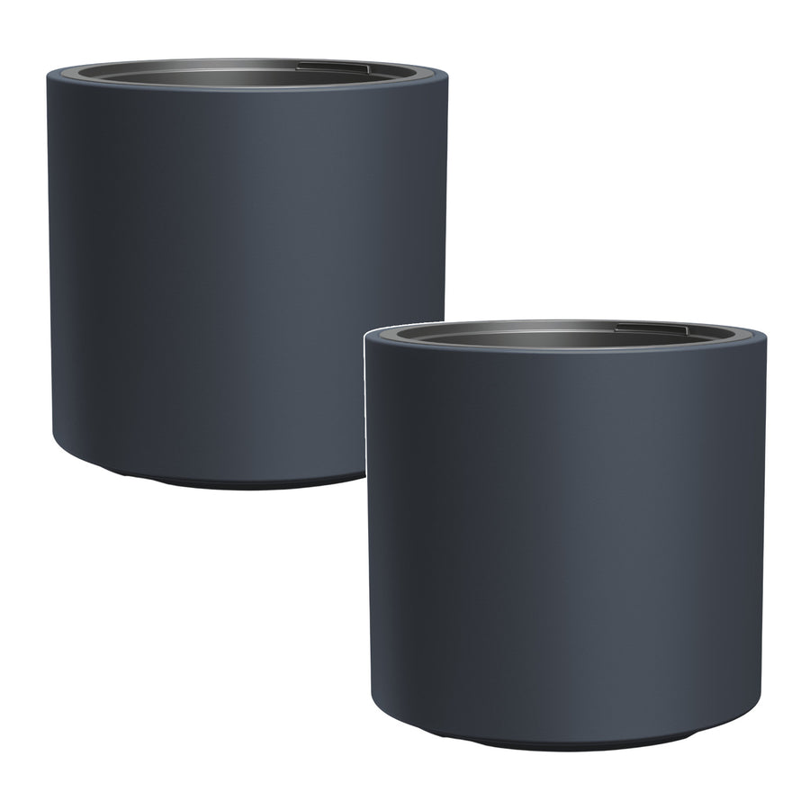 HEOS frostsäker blomkruka - antracit, med insats, volym 31 L, DBHER470, 2 st