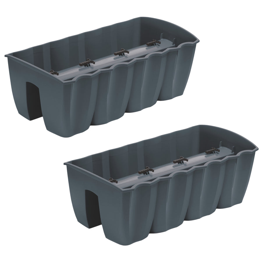 Balkongräcksgryta DCRO600 - Antracit, volym 18L, 2 st