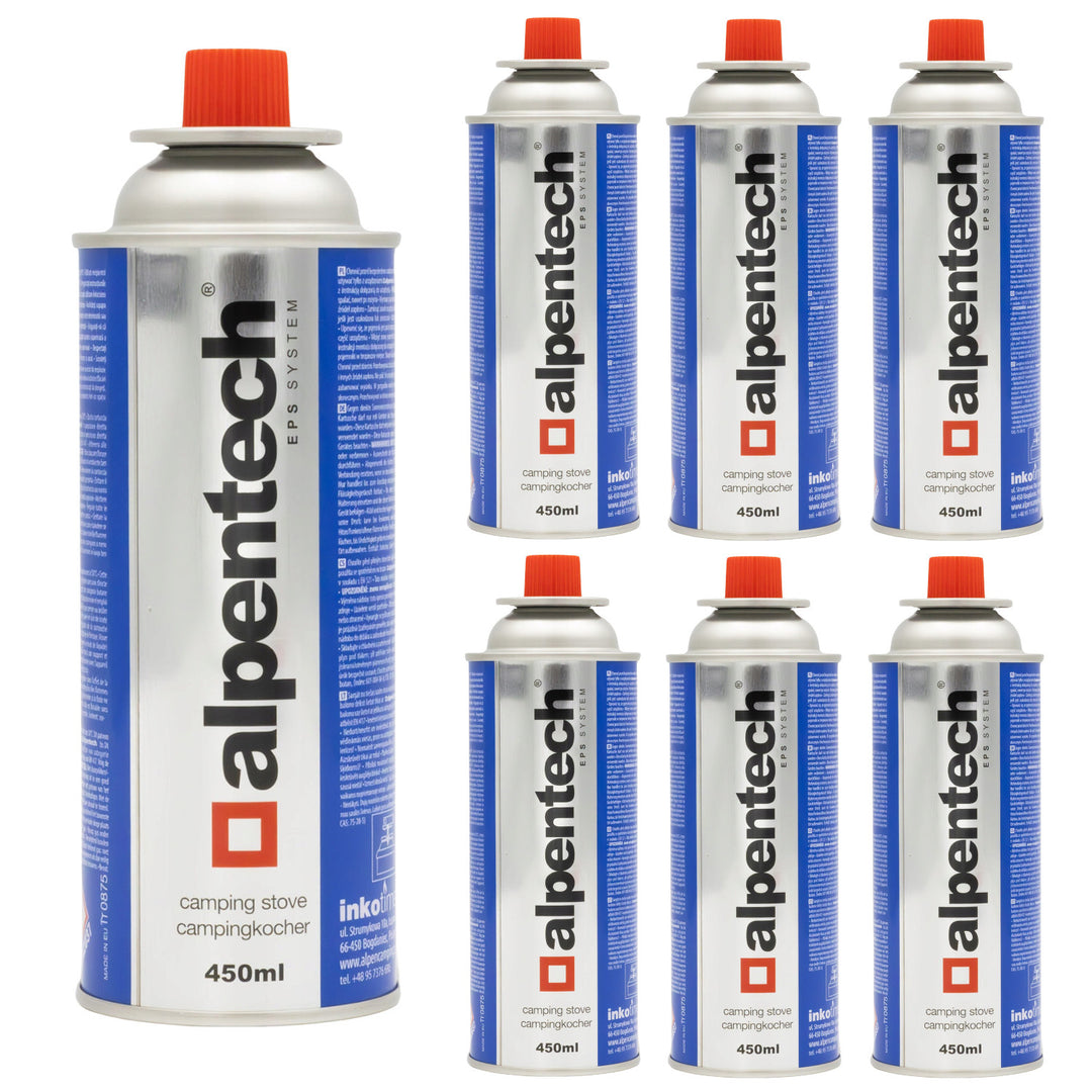 Alpentech gaspatron 433 ml, uppfyller standarden EN417, isobutan, EPS-system, IK301, 7 st