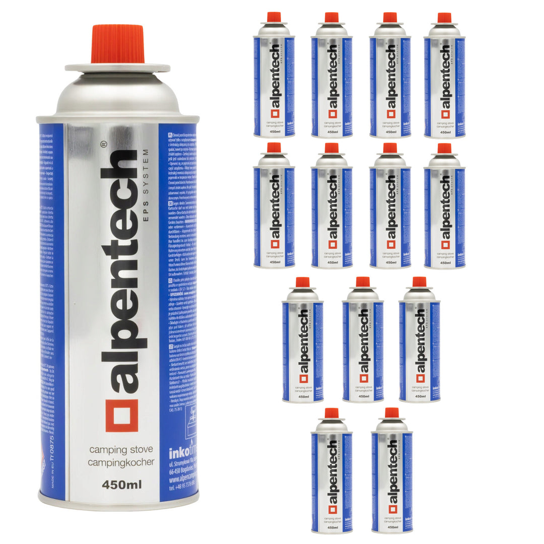 Alpentech gaspatron 433 ml, uppfyller standarden EN417, isobutan, EPS-system, IK301, 14 st