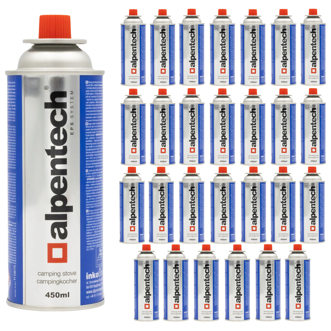 Alpentech gaspatron 433 ml, uppfyller standarden EN417, isobutan, EPS-system, IK301, 28 st
