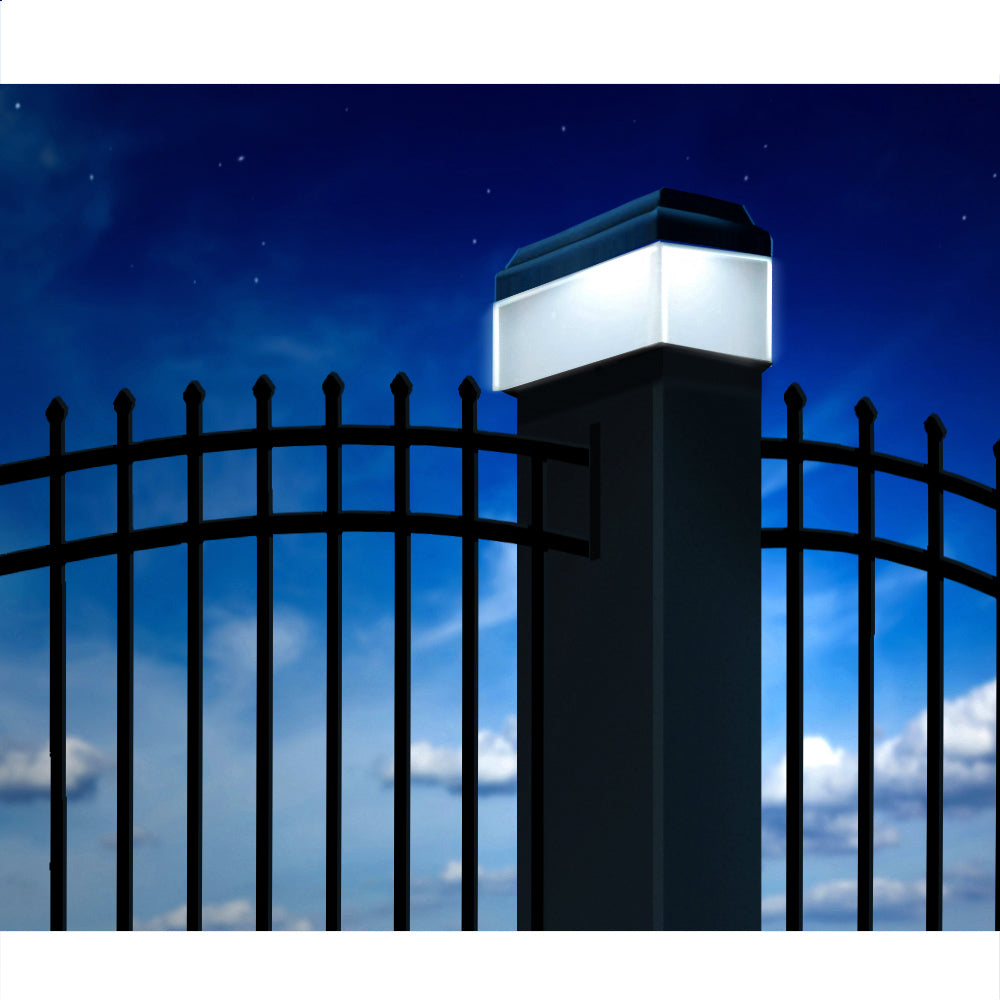 GreenBlue solcellsdriven LED-stolpbelysning, 60x60mm, kuvertskärm, GB126, 4 delar