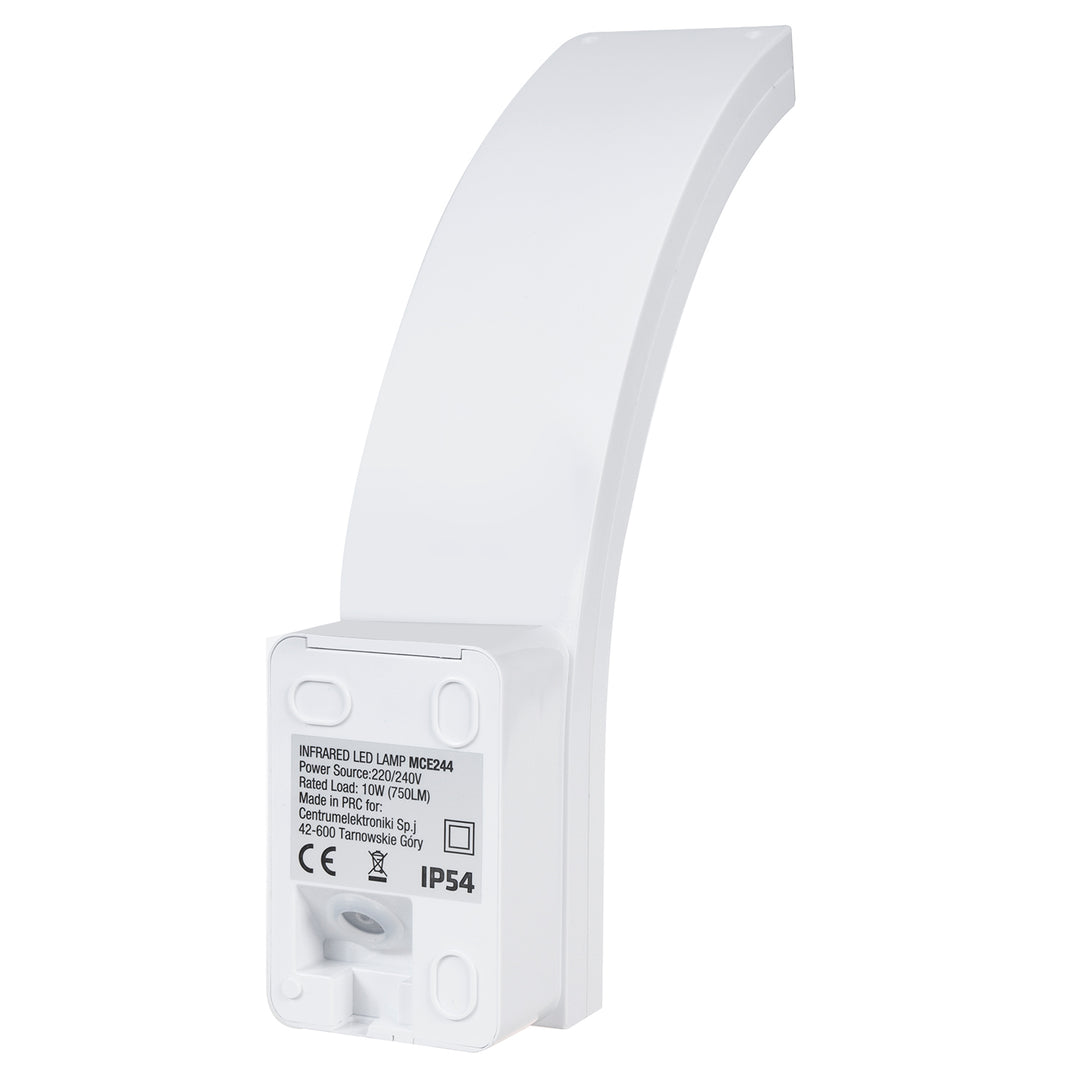 Maclean rörelsesensor LED-lampa, PIR rörelsesensor, vit, 10W, IP54, 750lm, neutralvit (4000K) MCE244 W