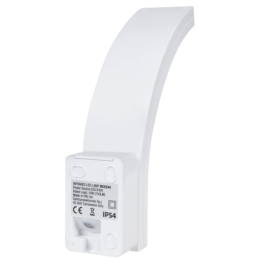 Maclean rörelsesensor LED-lampa, PIR rörelsesensor, vit, 10W, IP54, 750lm, neutralvit (4000K) MCE244 W