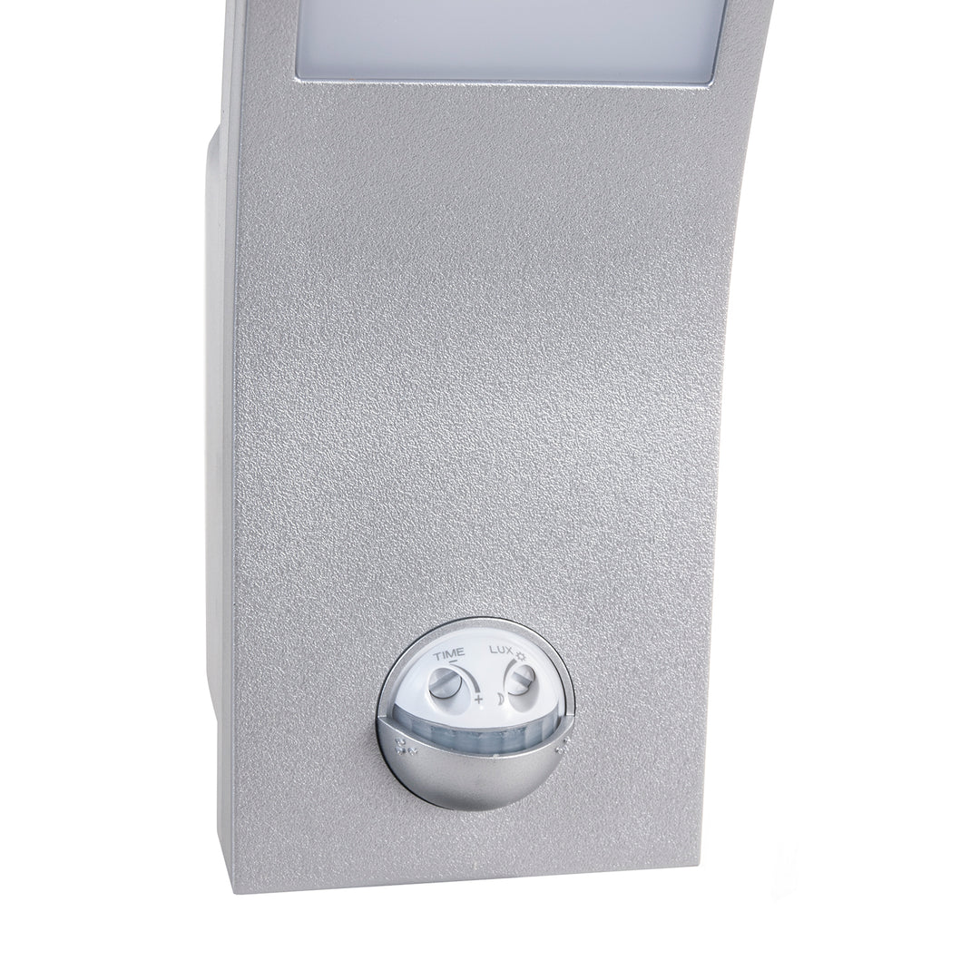 Maclean rörelsesensor LED-lampa, PIR rörelsesensor, silver, 10W, IP54, 750lm, neutralvit (4000K) MCE244 S, 2 st