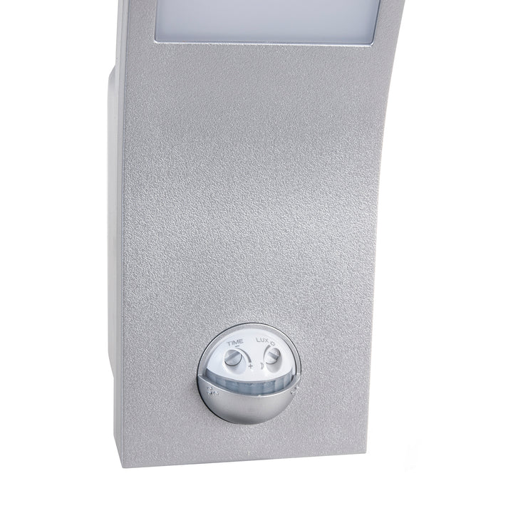 Maclean rörelsesensor LED-lampa, PIR rörelsesensor, silver, 10W, IP54, 750lm, neutralvit (4000K) MCE244 S, 2 st