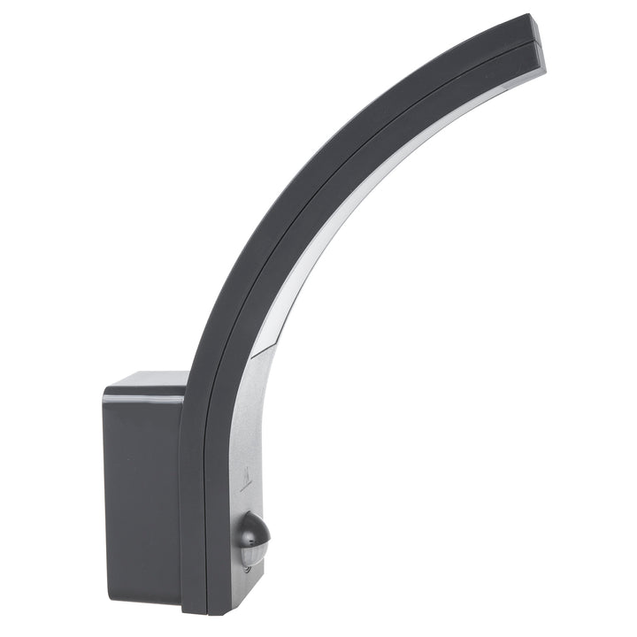 Maclean rörelsesensor LED-lampa, PIR rörelsesensor, grå, 10W, IP54, 750lm, neutralvit (4000K) MCE244 GR, 2 st