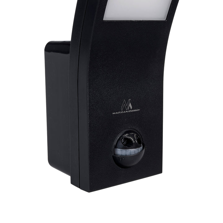 Maclean rörelsedetektor LED-lampa, PIR-sensor, svart, 10W, IP54, 750lm, neutralvit (4000K) MCE244 B, 2 st