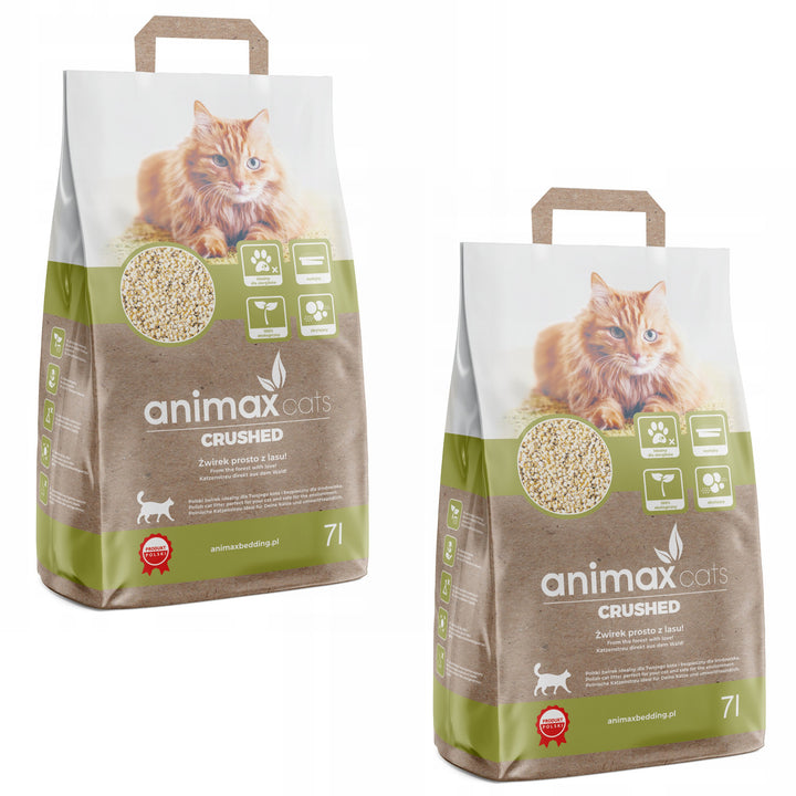 Klumpströ, klassiskt, krossat, 2x 7 liter, Animax