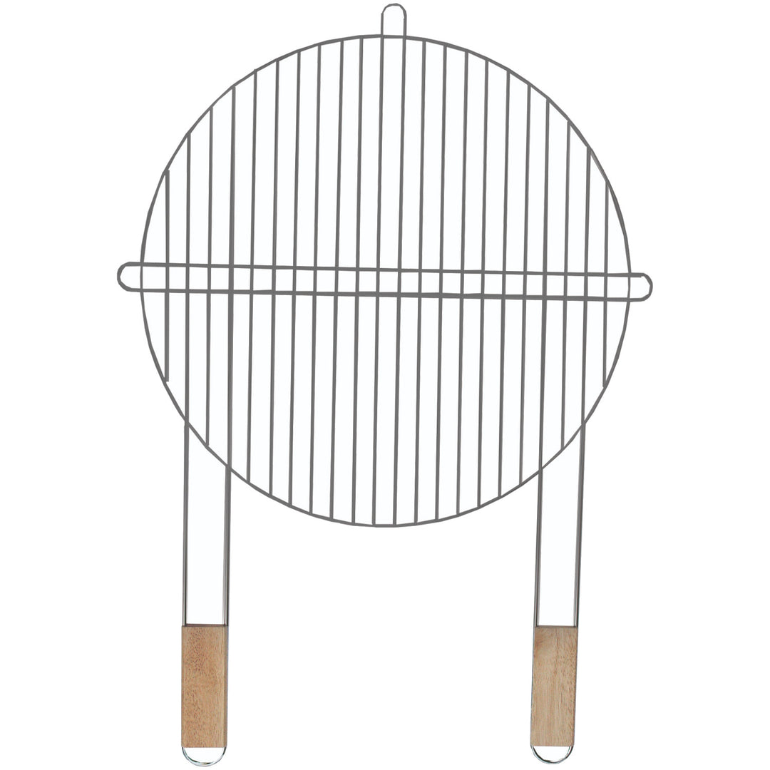 Master Grill & Party runt grillgaller, förkromat stål, trähandtag, 51cm, MG257