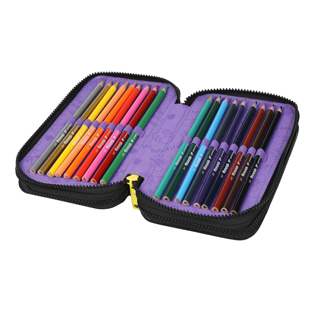 CoolPack pennfodral med tre fack och tillbehör JUMPER 3 STITCH