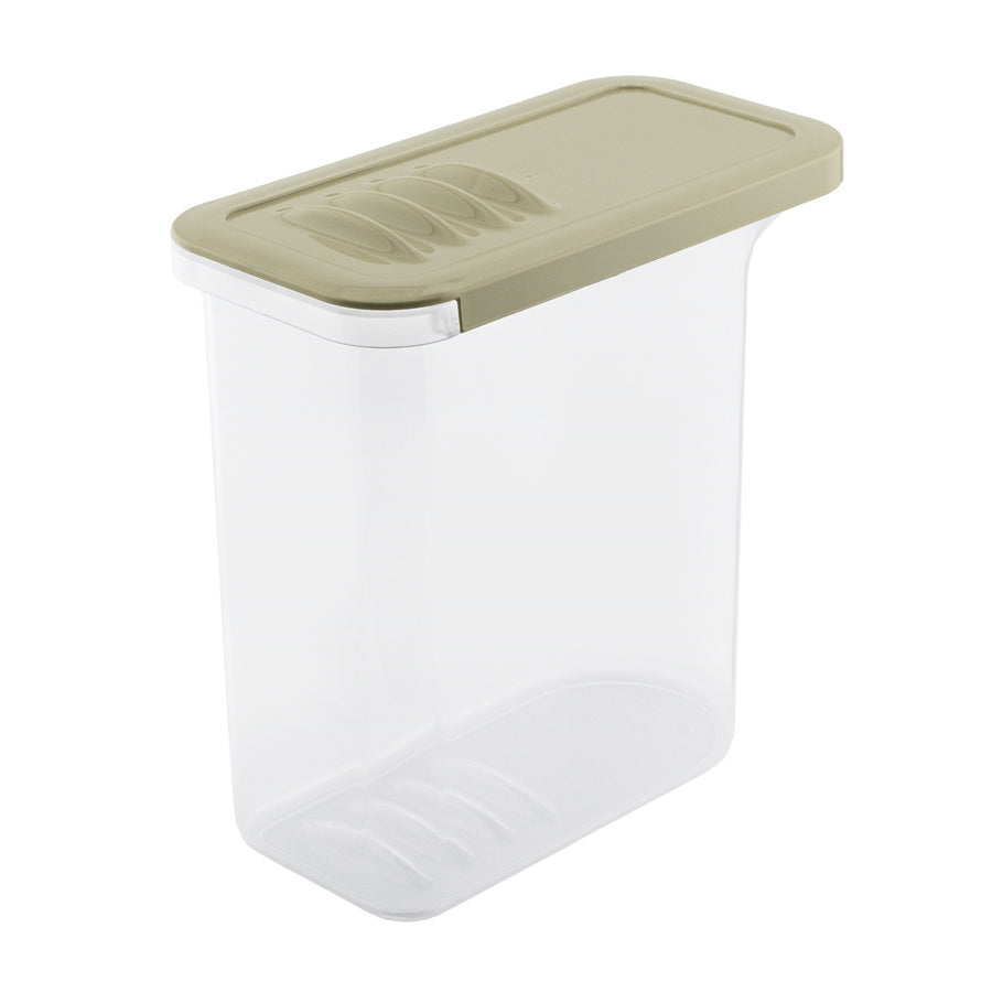 BranQ matbehållare, 1,5l, transparent, olivgrönt lock, Shark