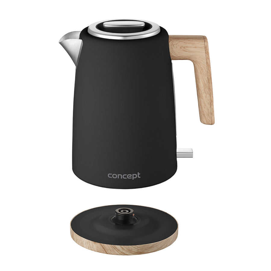 Concept ELWOOD vattenkokare, rostfritt stål, 1,7L, vattennivåindikator, RK3316