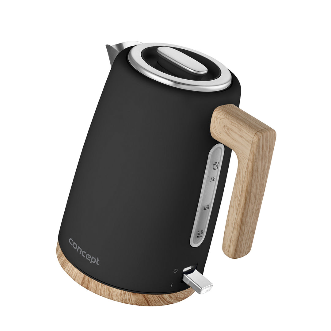 Concept ELWOOD vattenkokare, rostfritt stål, 1,7L, vattennivåindikator, RK3316
