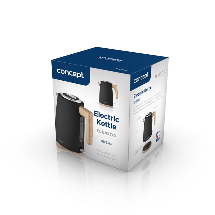 Concept ELWOOD vattenkokare, rostfritt stål, 1,7L, vattennivåindikator, RK3316
