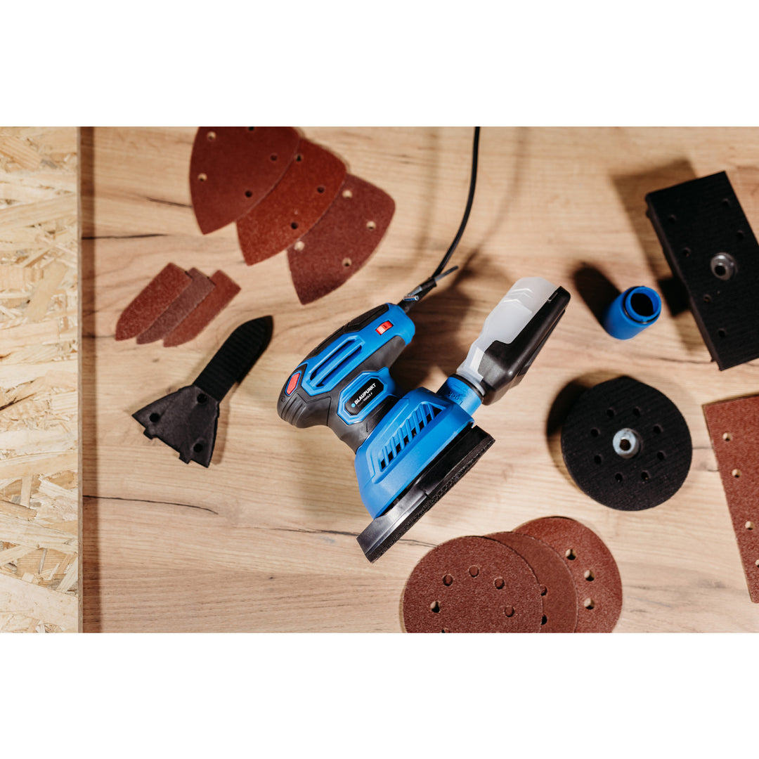 Blaupunkt slipmaskin, 300 W, utbytbara slipfötter, oscillerande diameter 1,8 mm, OS6010