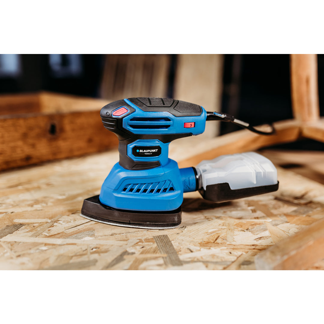 Blaupunkt slipmaskin, 300 W, utbytbara slipfötter, oscillerande diameter 1,8 mm, OS6010