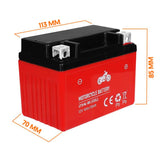 Lamex gelbatteri, motorcykel, 12V, 4Ah, LTX4L-BS