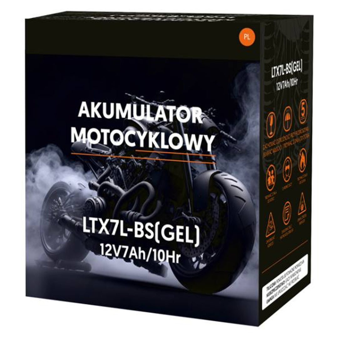 Gelbatteri Lamex, Motorcykel, 12V, 7Ah, LTX7L-BS