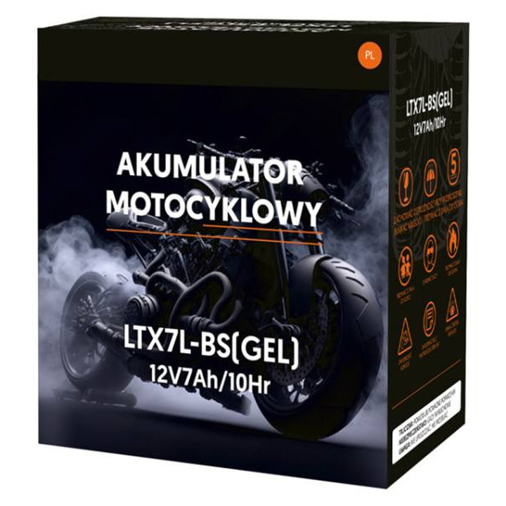 Gelbatteri Lamex, Motorcykel, 12V, 7Ah, LTX7L-BS